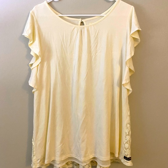 Matilda Jane Cream Floral Lace Blouse - Medium - Picture 3 of 4